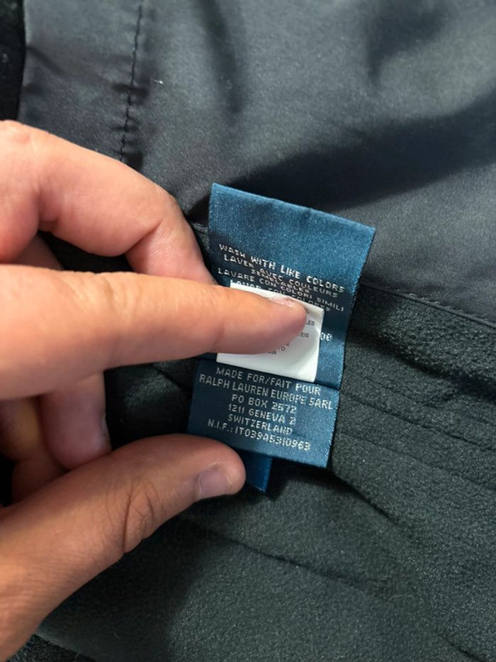 Veste mi-saison Y2K Ralph Lauren Noir logo brodé rouge Taille S - photo numéro 10