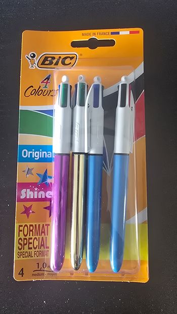 Lot de 4 Bic 4 couleurs Neuf