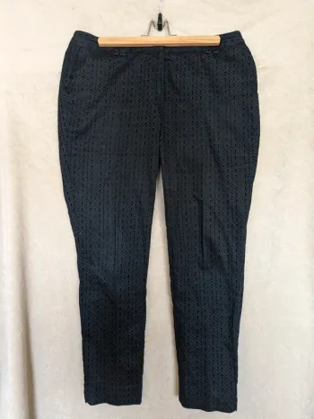 Pantalon Kiabi - marine motif géométrique