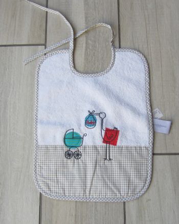 Grand bavoir neuf Carré blanc