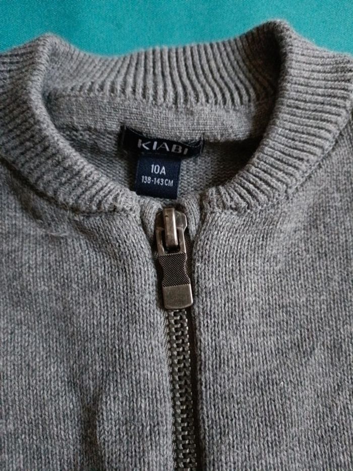 Gilet zippé gris Kiabi 10 ans - photo numéro 6