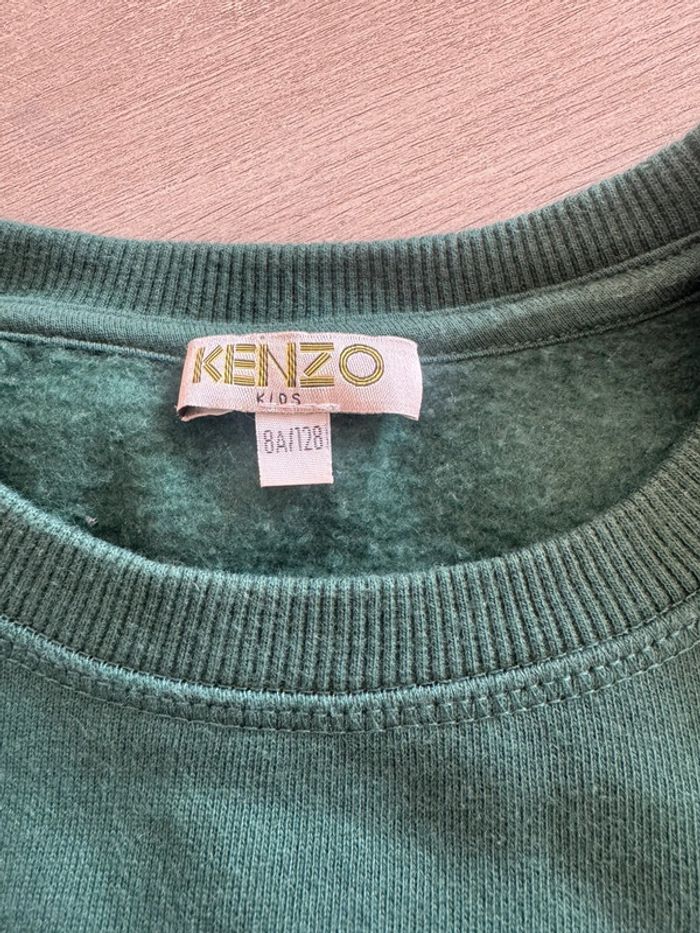 Sweat Kenzo 8ans authentique vert - photo numéro 2