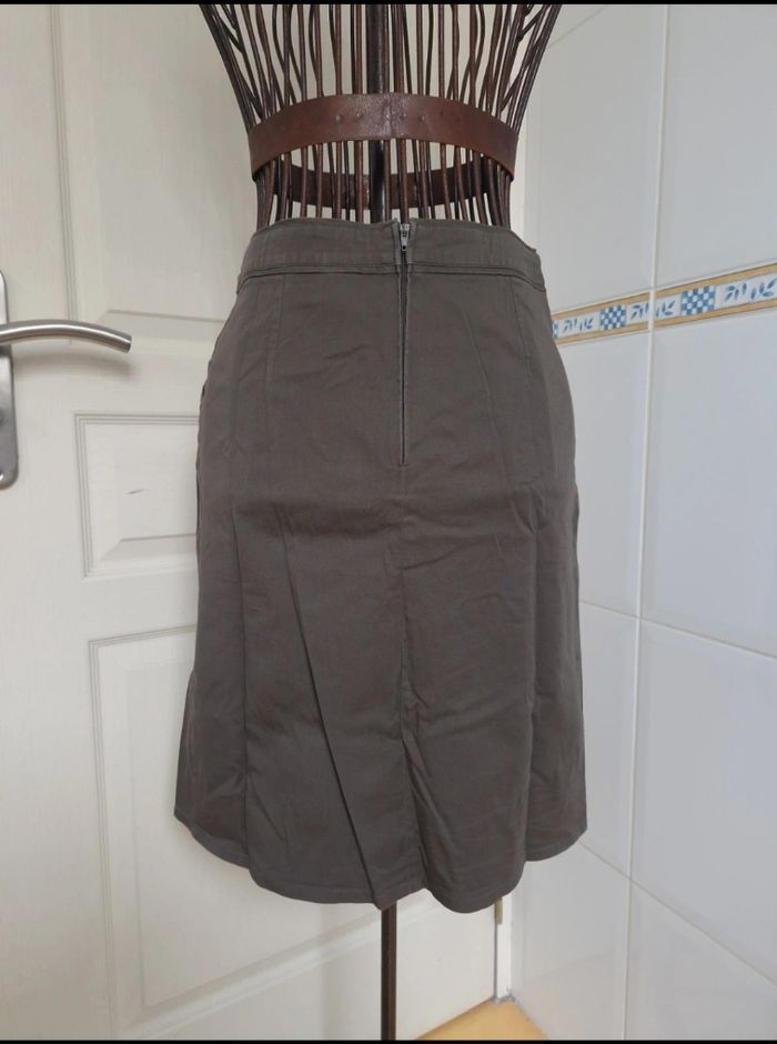 Jupe marron longueur genoux femme camaïeu taille M/38 - photo numéro 5