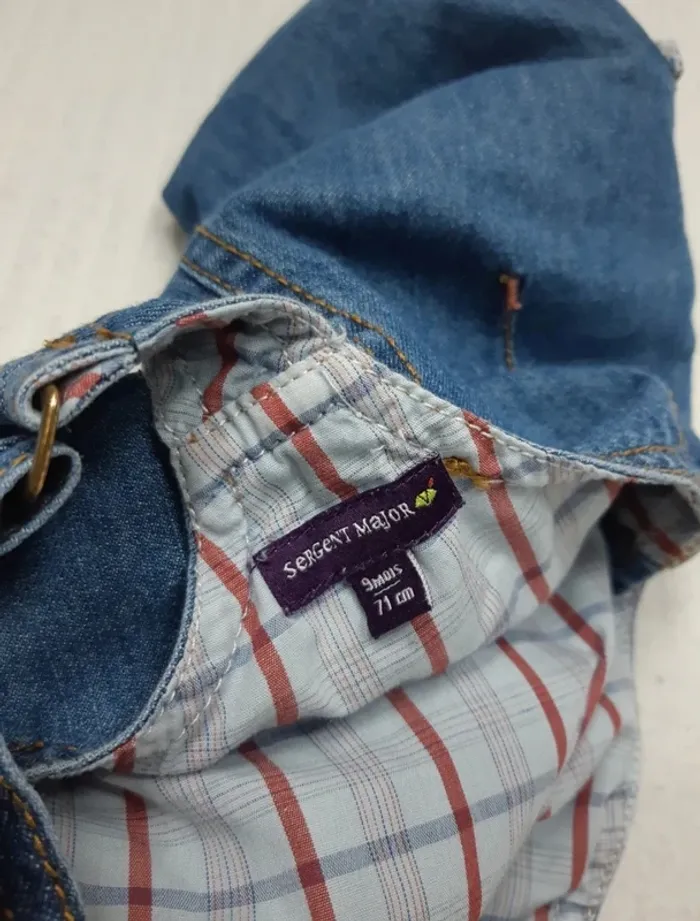 Salopette pantalon en jean Sergent Major 9 mois - photo numéro 5