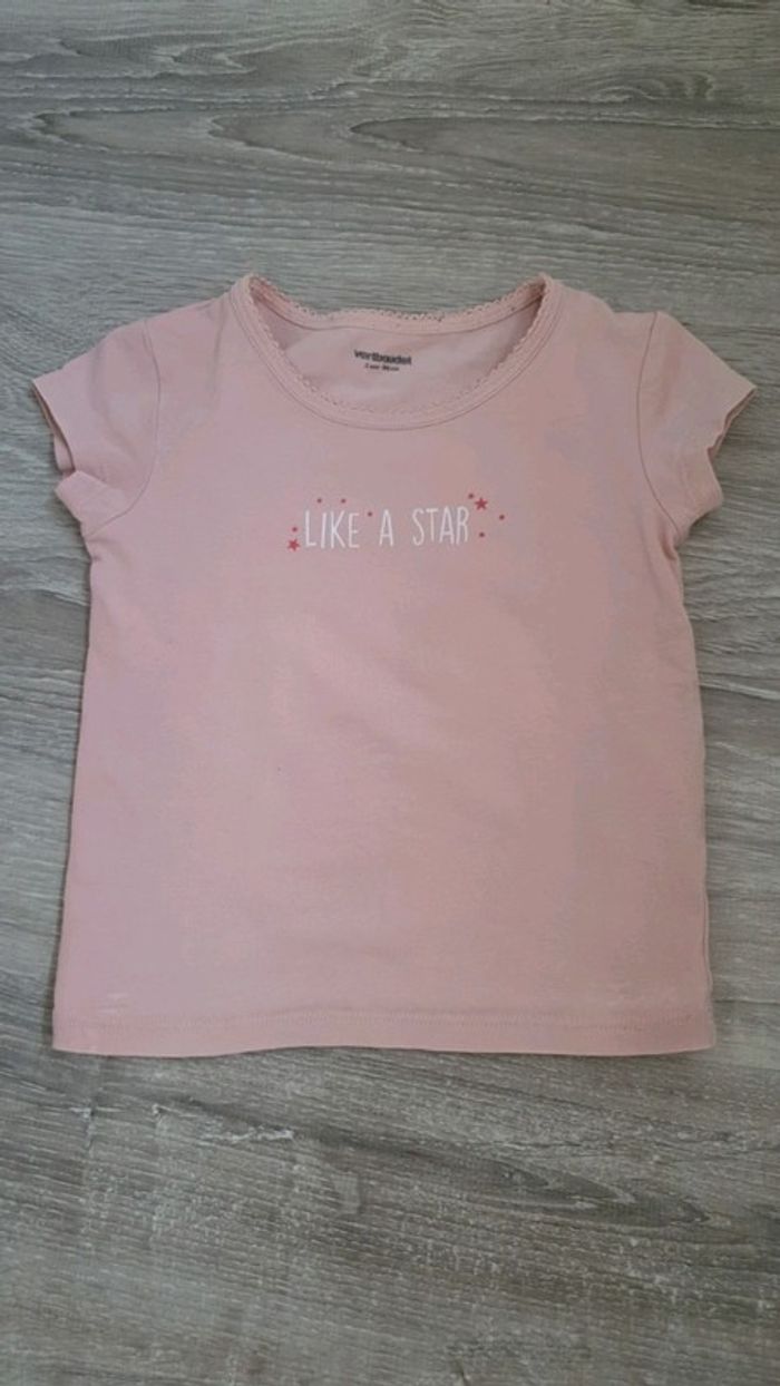 Lot de 2 Tee-shirt (maillots de corps) Taille 2 ans - photo numéro 2