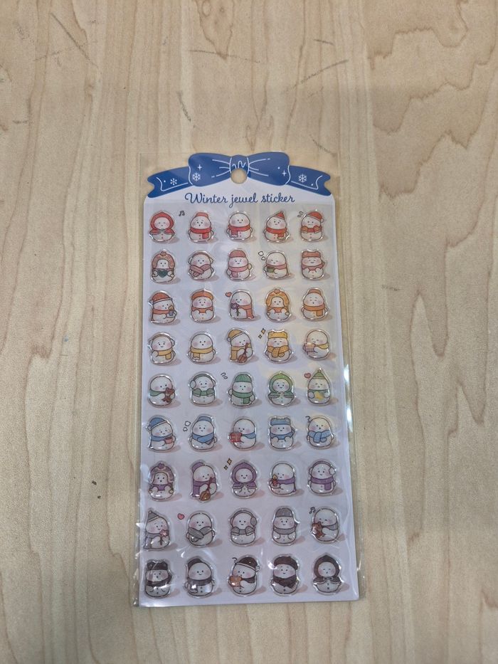 Stickers de Noël/ Hiver : Bonhomme de neige