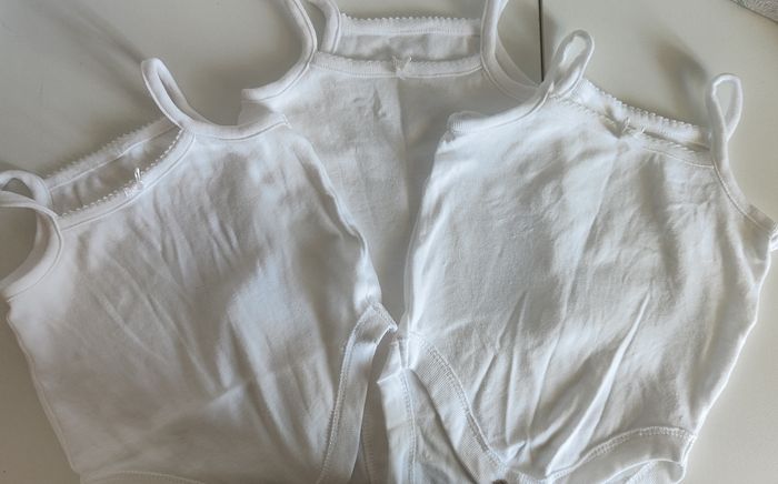 Lots de 3 bodies manches courtes mixte 0 - 3 mois, 62 cm