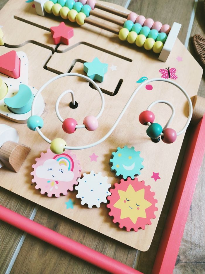 🌞Planche-panneau multi activités busy board en bois marque Vertbaudet - photo numéro 5