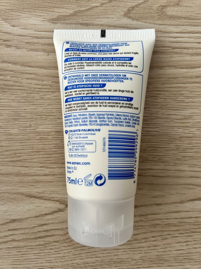 Crème Mains AtopiDerm 75 Ml SANEX ADVANCED Neuve - photo numéro 2
