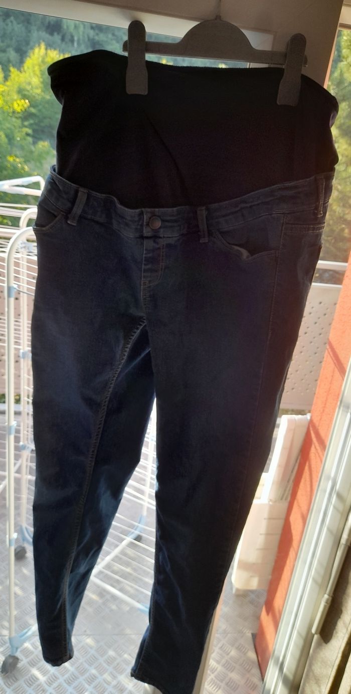 Jeans de grossesse femme bleu - photo numéro 2