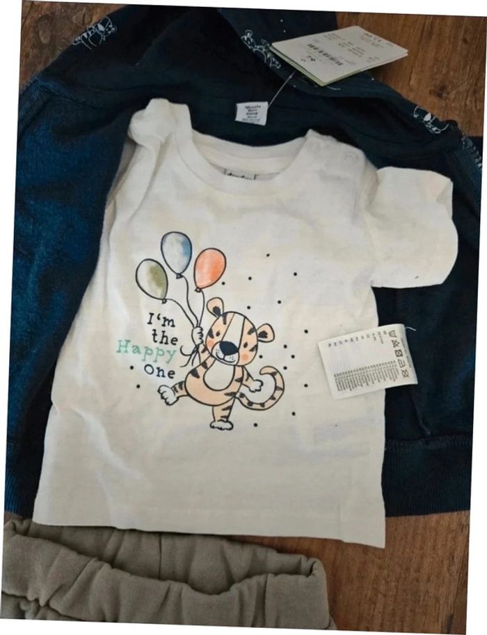 Ensemble t-shirt pantalon et veste 3mois Idéal cadeaux de naissance - photo numéro 3