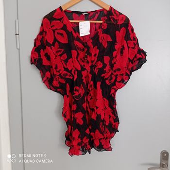 Poncho à fleurs t38/40
