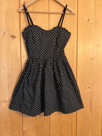 Robe à pois style pin-up en coton