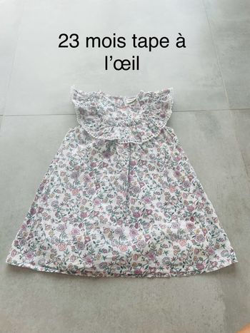 Robe 23 mois tape à l’œil motif fleurs