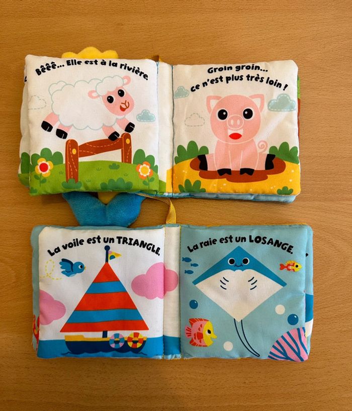 Lot de 2 livres tissu à mâchouiller - Dès la naissance - photo numéro 3