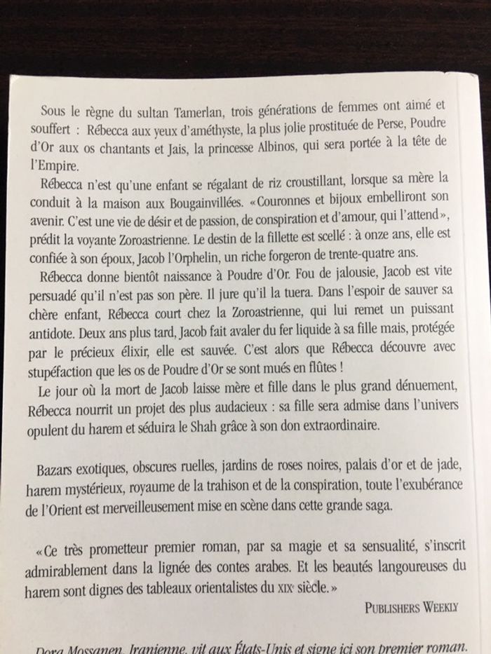 HAREM de Dora Mossanen - photo numéro 2