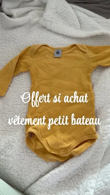 Body moutarde petit bateau 6 mois