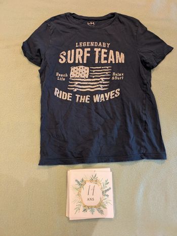 T-shirt bleu marine 14 ans