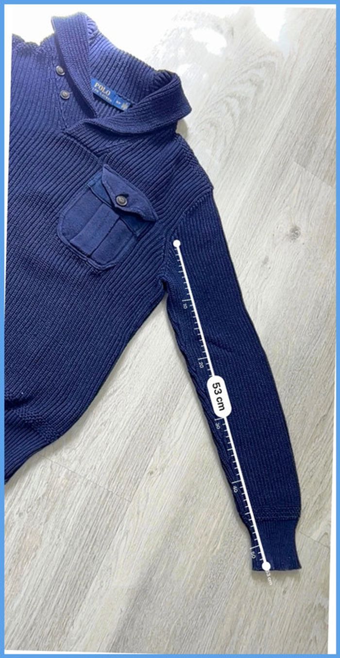 Pull col roulé Ralph Lauren Vintage Bleu marine Taille S - photo numéro 6