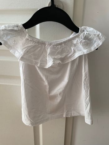 Haut blanc Zara 18-24 mois