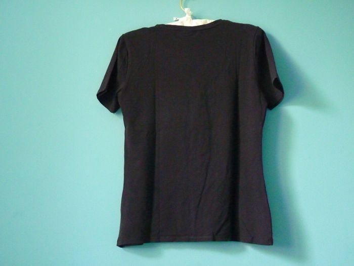 T-shirt femme Kaporal S 36 rock noir doré neuf manches courtes - photo numéro 3