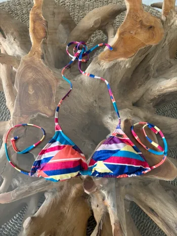 Haut de maillot de bain Roxy triangle multicolore