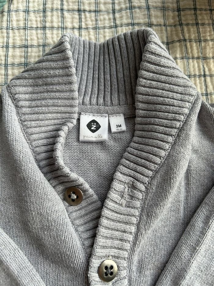 Gilet gris clair - photo numéro 3