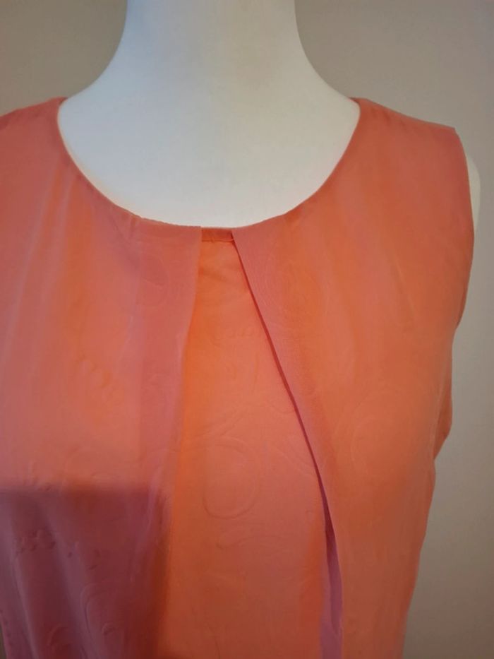 Robe fluide à motifs rose/corail LC Waikiki taille M 38 - photo numéro 3