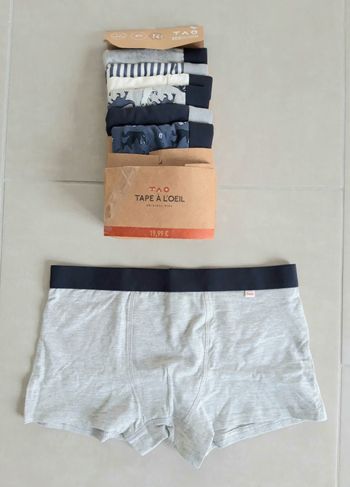 Lot 7 boxers 14 ans TAO neufs avec étiquette