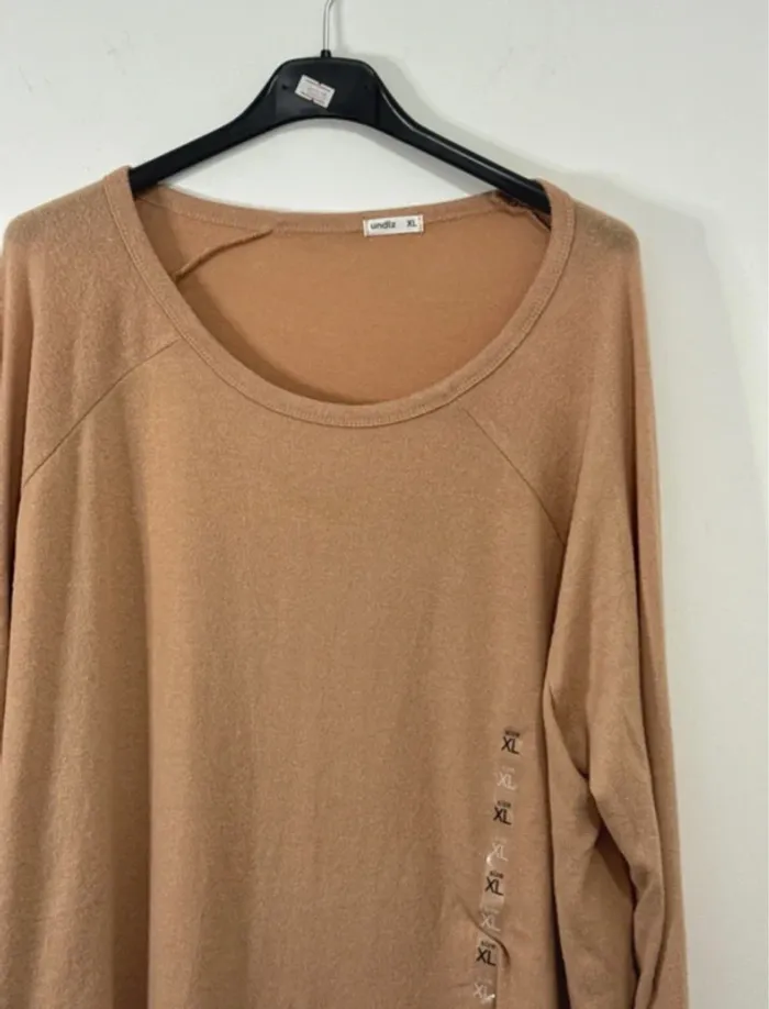 Tunique Femme Marron Clair – Manches Longues – Taille XL - photo numéro 2