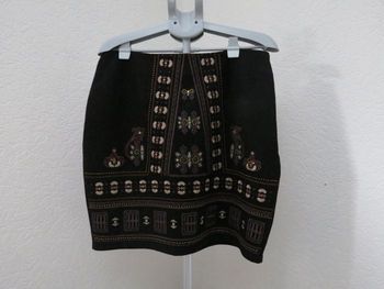 🖤 jupe noire brodée ethnique estvi