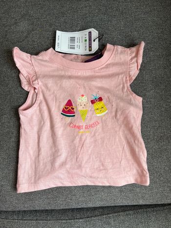 Tee shirt glace et fruit 9 mois