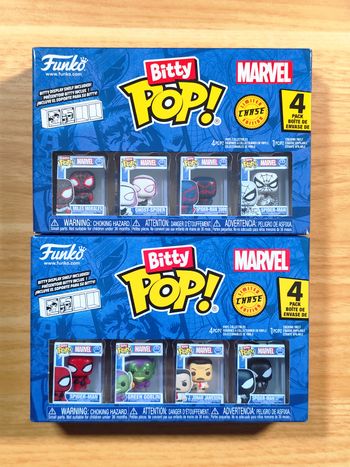 Lot 2 Boîtes Bitty Pop! Marvel - 8 Figurines dont 2 RARE CHASE
