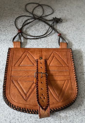 Sac en cuir  artisanal vintage