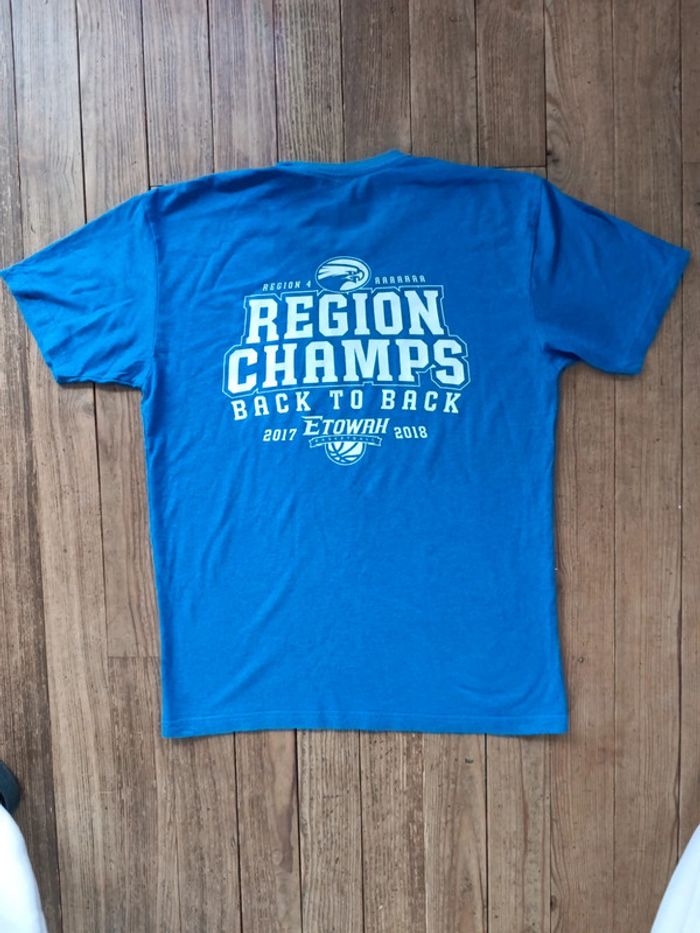 T-shirt Etowah eagrles basketball 2017-2018 Region champs bleu L - photo numéro 3