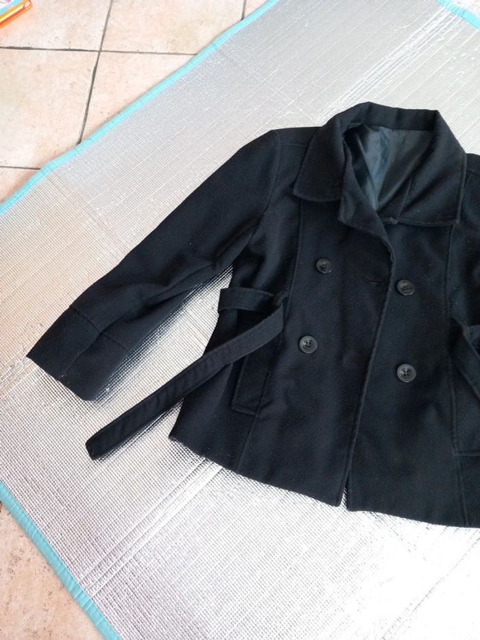 👧manteau caban noirT40 - photo numéro 2