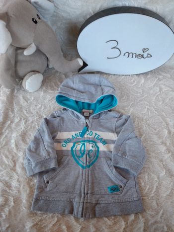 Veste gilet zippé à capuche Garçon 3 mois