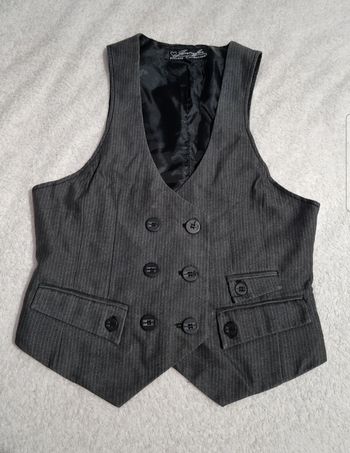 Boléro tailleur gris foncé