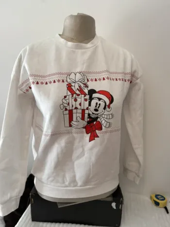 Pull mickey mouse blanc taille XS