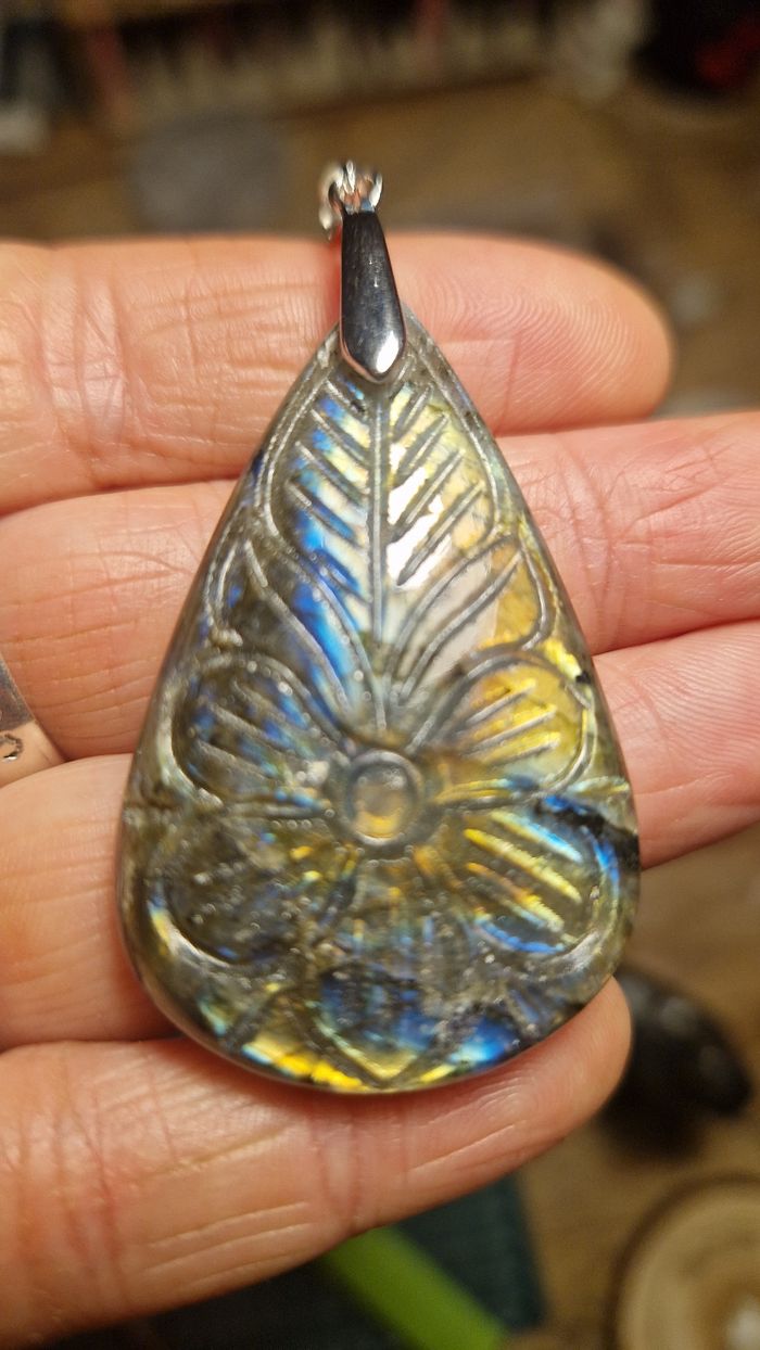 Pendentif labradorite