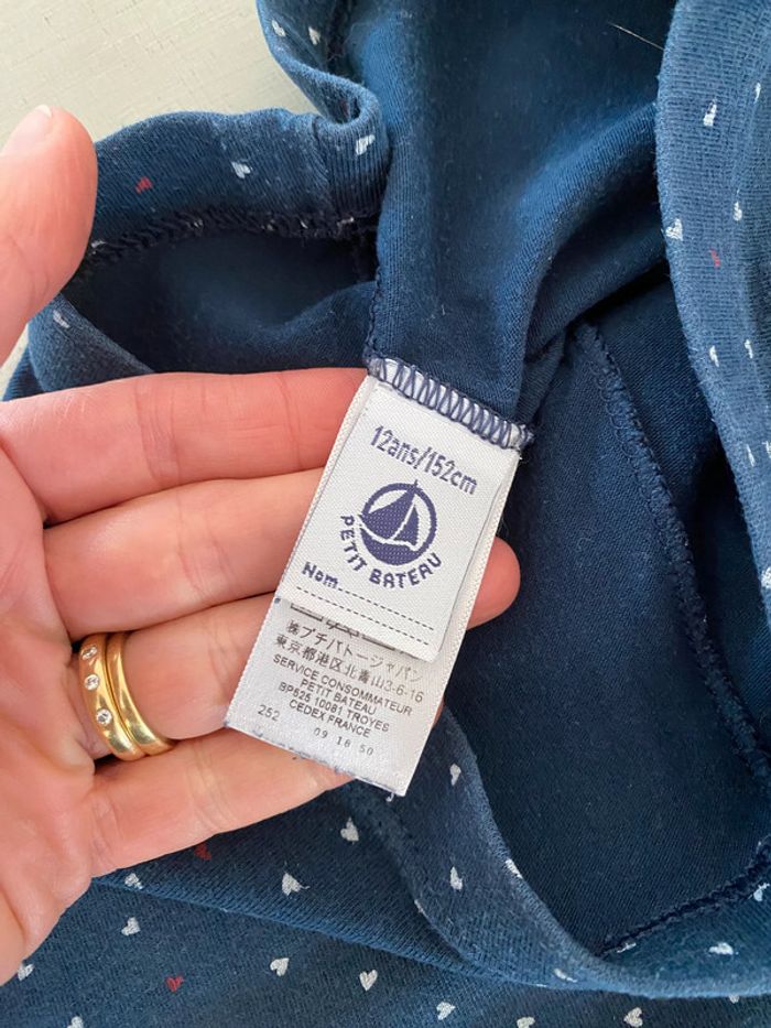Leggings marine à cœurs Petit Bateau 12 ans - photo numéro 5