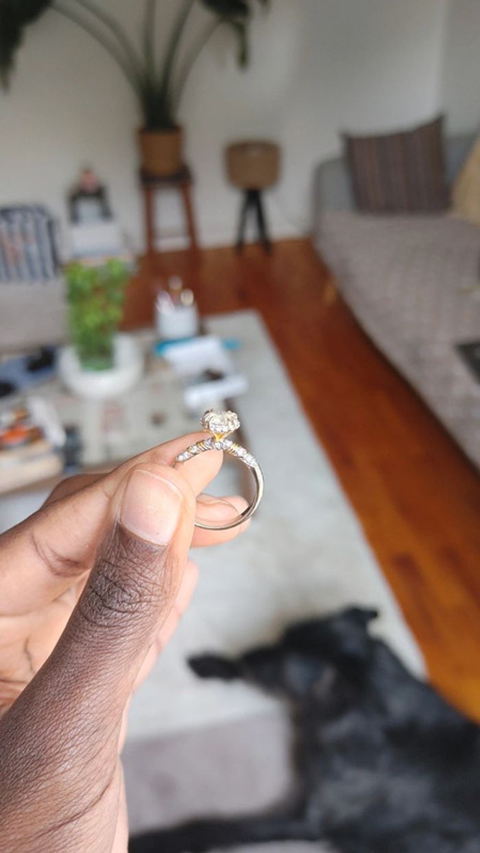 Magnifique bague solitaire en argent véritable 975 et moissanite 1 carat très très brillante - photo numéro 12