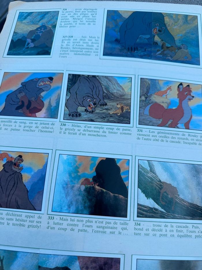 Album vignettes Panini grand format complet ancien Walt Disney Rox et Rouky autocollants - photo numéro 16