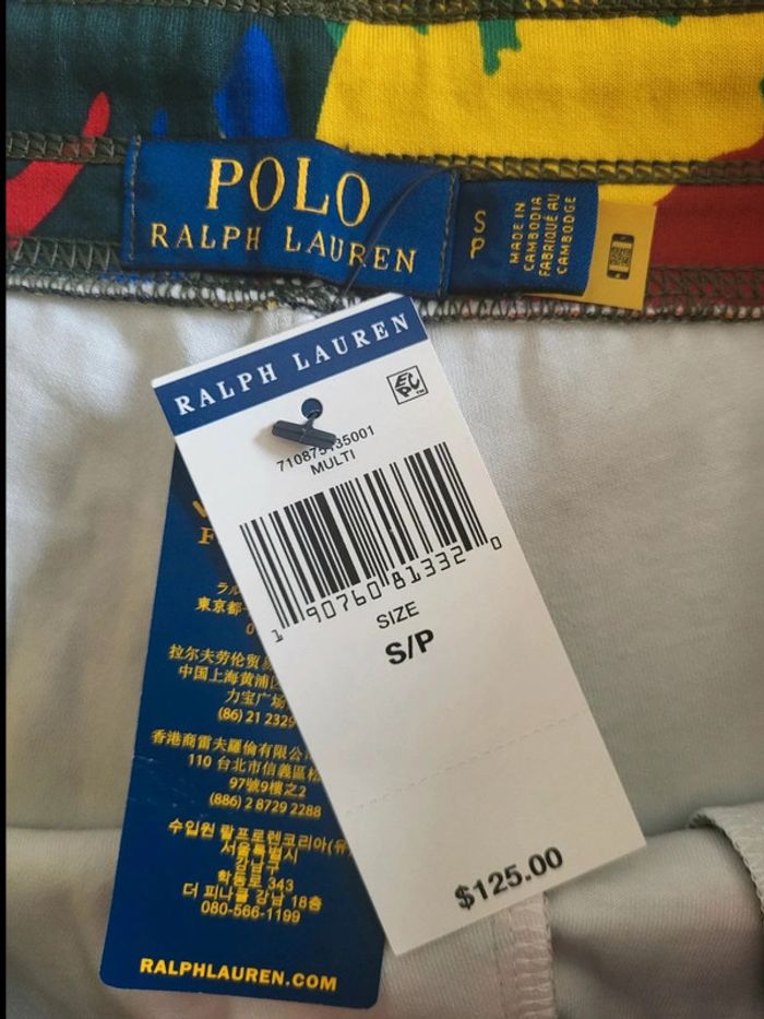 Short coton Ralph Lauren Taille S neuf QR code - photo numéro 2