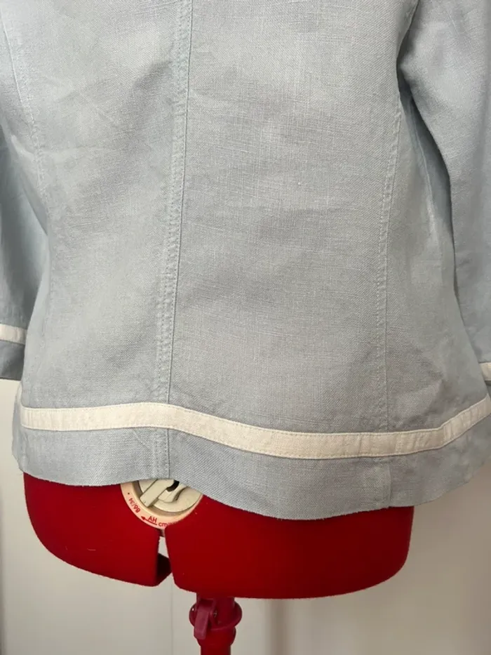 Veste en lin bleue et blanche 123 - photo numéro 8