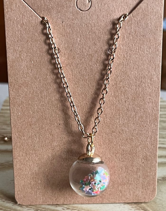 Collier boule multicolore