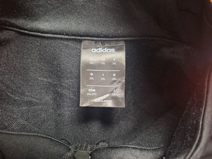 Veste Adidas vintage noire – bandes rouges – taille XXL (602) - photo numéro 9