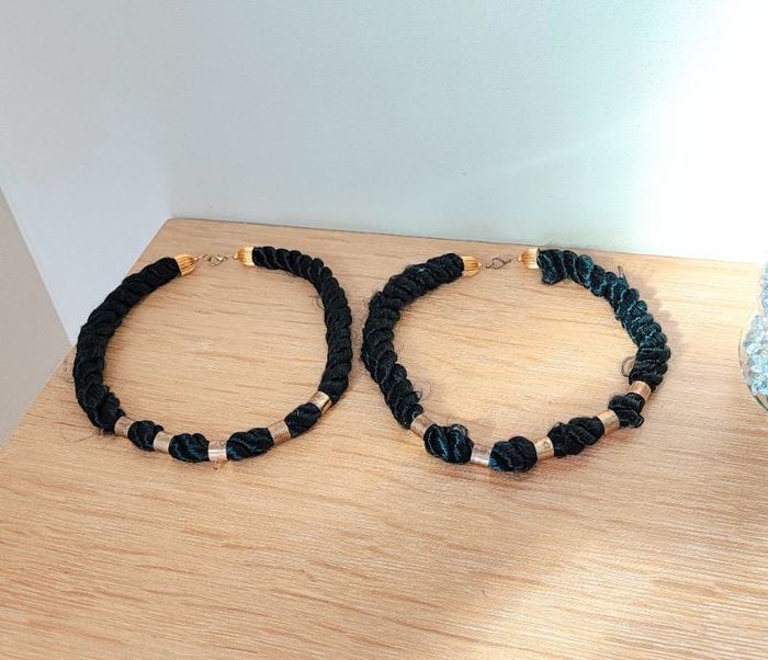 🌿 Lot de 2 attaches rideaux - noir et doré 🌿