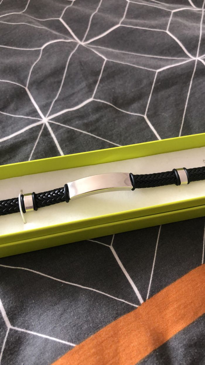 Bracelet homme en acier 21cm - photo numéro 2