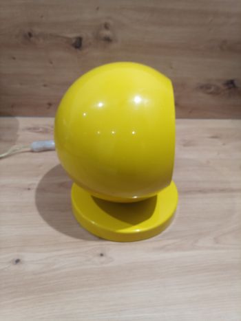 Lampe design boule en métal années 70